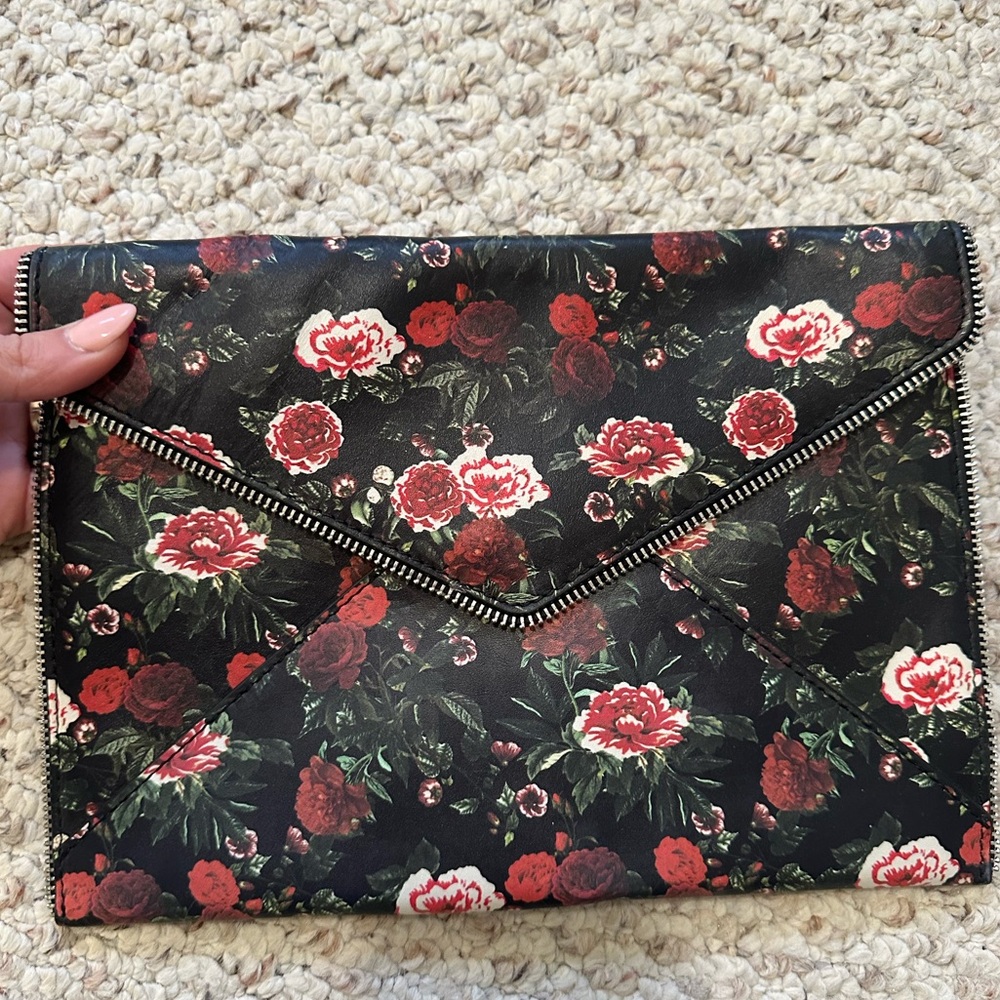 Rebecca Minkoff floral envelope clutch